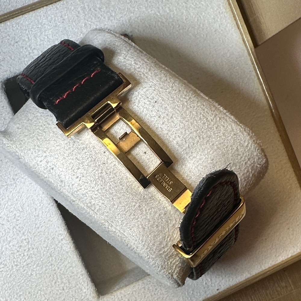 Versace Gold and Black Leather Chronograph Watch - Picture 10 of 17